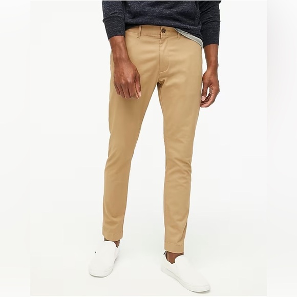 J Crew Factory Skinny-fit chino pant in Mountain Khaki size 28/30 NWT AN792 - Picture 1 of 11